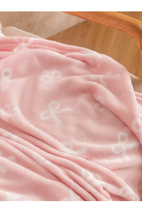 LCW HOME Pembe Fiyonk Baskılı Tv Battaniyesi 100x150 Cm Image 1
