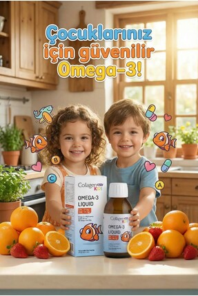 Omega-3 Kids Liquid & Multivitamin 150ml Çocuklar Için Portakal Aromalı Sıvı Balık Yağı Image 1