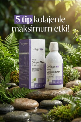 Collagen Shot 500ml, 5 Tip Sıvı Kolajen, Biotin, Vitamin B12, C Vitamini, Bakır, Retinol & Çinko Image 6