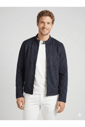 Jack&Jones Dylan Clean Erkek Lacivert Bisiklet Yaka Ceket Image 0