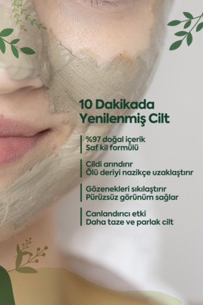 Kil Maskesi, Gözenek Sıkılaştırıcı, Leke Karşıtı, Nemlendirici Image 2