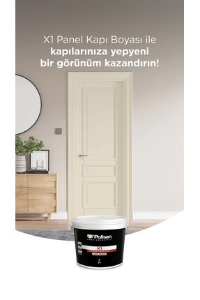 X1 Kokusuz Panel Kapı Boyası Beyaz Image 3