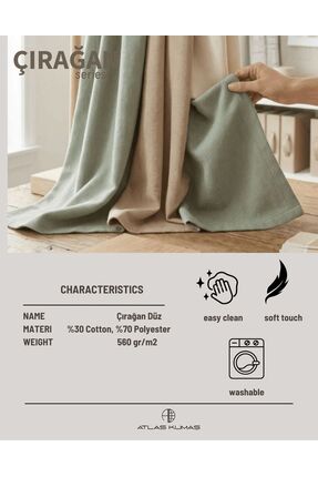 Atlas Kumaş Şönil Çırağan Serisi Döşemelik ve Perdelik Kumaş Image 4