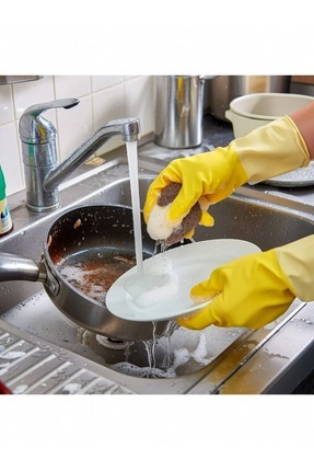 Rinnig Temizlik Eldiveni - M Beden Sarı Image 1