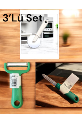 Uppfylld Pizza Kesici + Yeşil Patates Soyacağı + Yeşil Soyacak 1 Rer Adet Dfitset Image 1