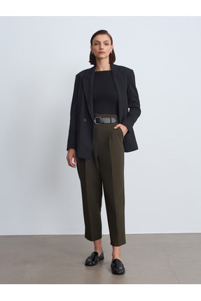 31332 Kayık Yaka Uzun Kollu Top-Siyah Image 4