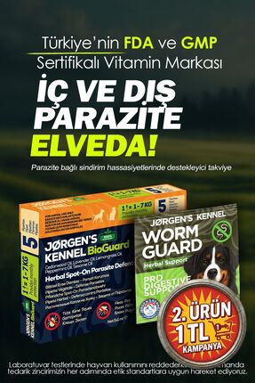 Köpek için %100 İç ve Dış Bitkisel Parazt Tableti ve Damlası Bağırsak Sağlığı Sindirim Desteği Image 0