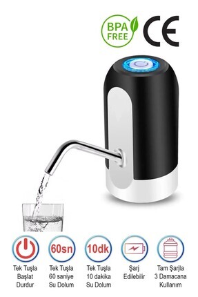 Usb Sarjlı Otomatik Damacana Su Pompası 9041 Image 0