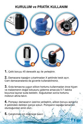 Usb Sarjlı Otomatik Damacana Su Pompası 9041 Image 1