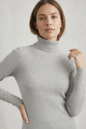 4lü Siyah Beyaz Bej Gri Boğazlı Kazak Mevsimlik Kurtarıcı Parça Pamuklu Balıkçı Yaka Slimfit Image 2