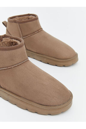 LCW STEPS Kahverengi Içi Kürk Astarlı Süet Görünümlü Kadın Bot Image 2