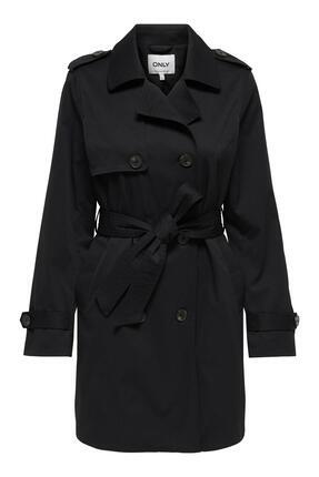 ONLDISA LIFE Kadın Trençkot Düğmeli Uzun Kaban Image 1