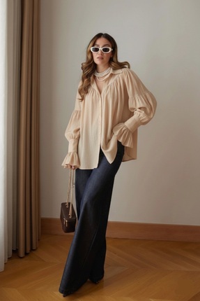 Büzgü Ve Kol Detaylı Gömlek Image 0