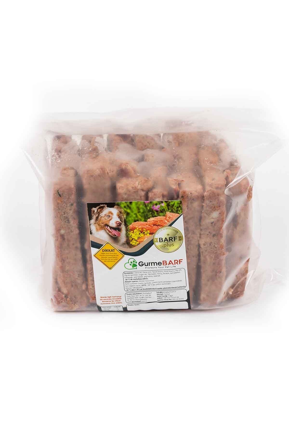 GURMEBARF Barf Plus - 20 Kg Doğal Köpek Maması Çiğ Meyve Sebze Içerir Gurme Barf