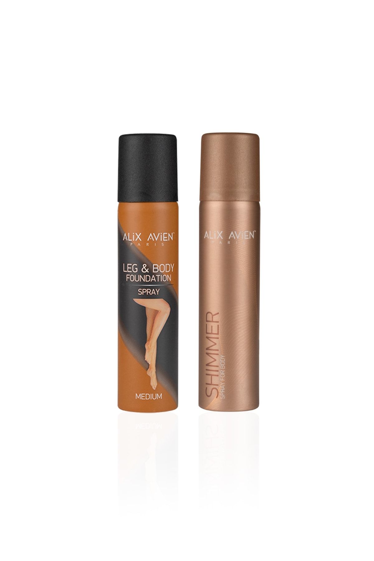 Alix Avien Bacak Fondöteni Ve Işıltılı Vücut Spreyi 2'li Set - Leg&body Spray Medium Shimmer Spray For Body