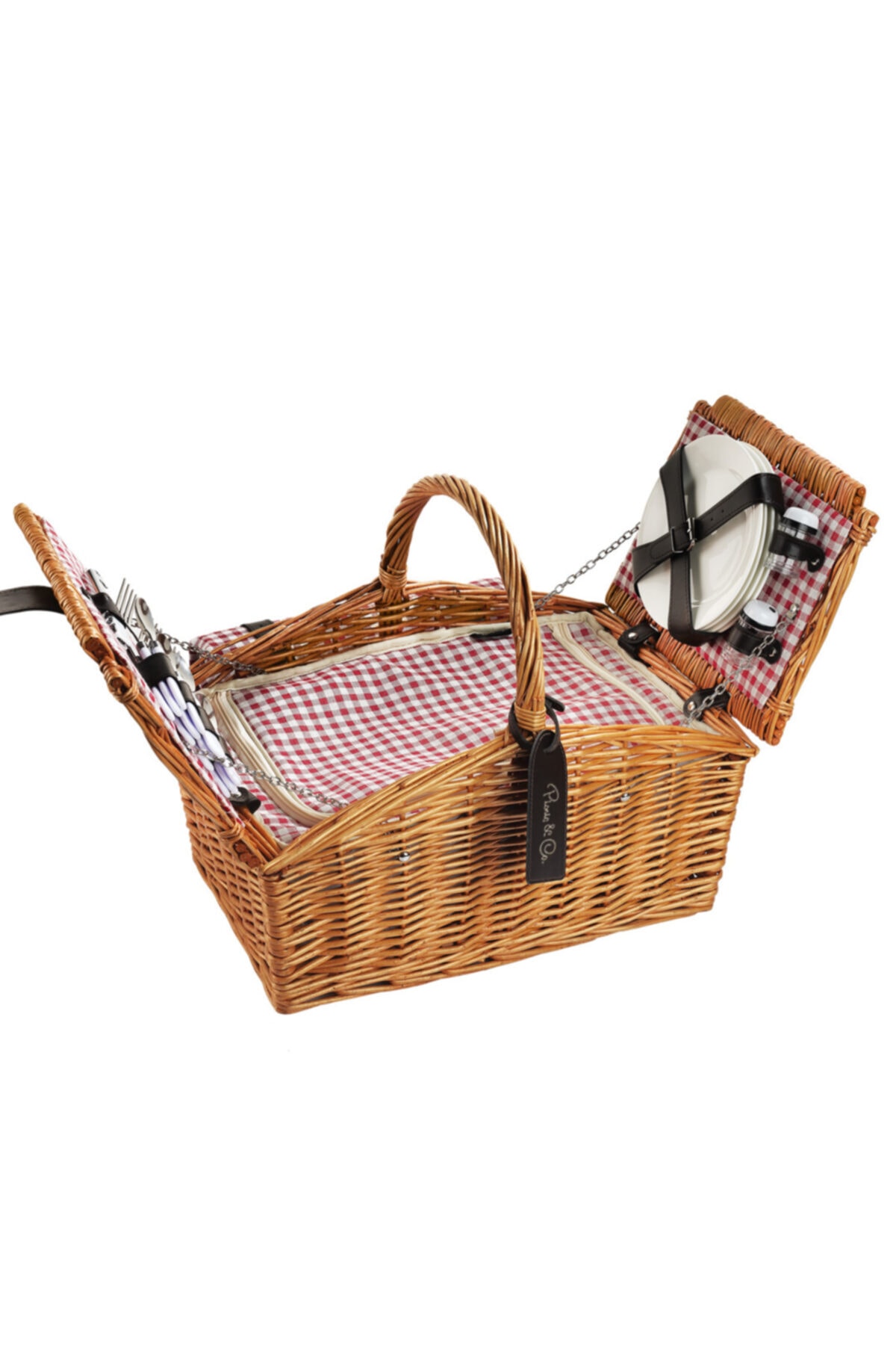 Picnicco 4 Kişilik Pötikare Desenli Piknik Sepeti (nz-30)