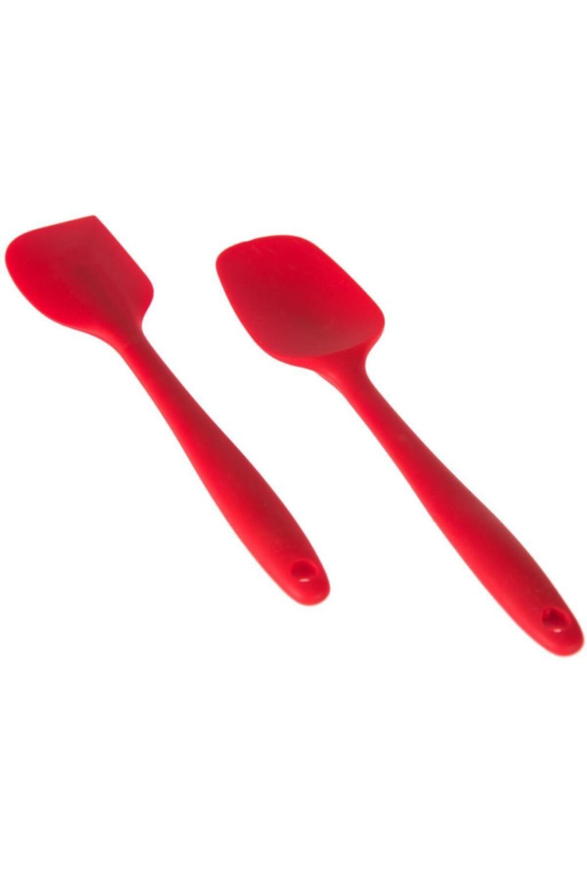 çilekev 2'li Silikon Kaşık Spatula Seti Kırmızı 27,5 cm