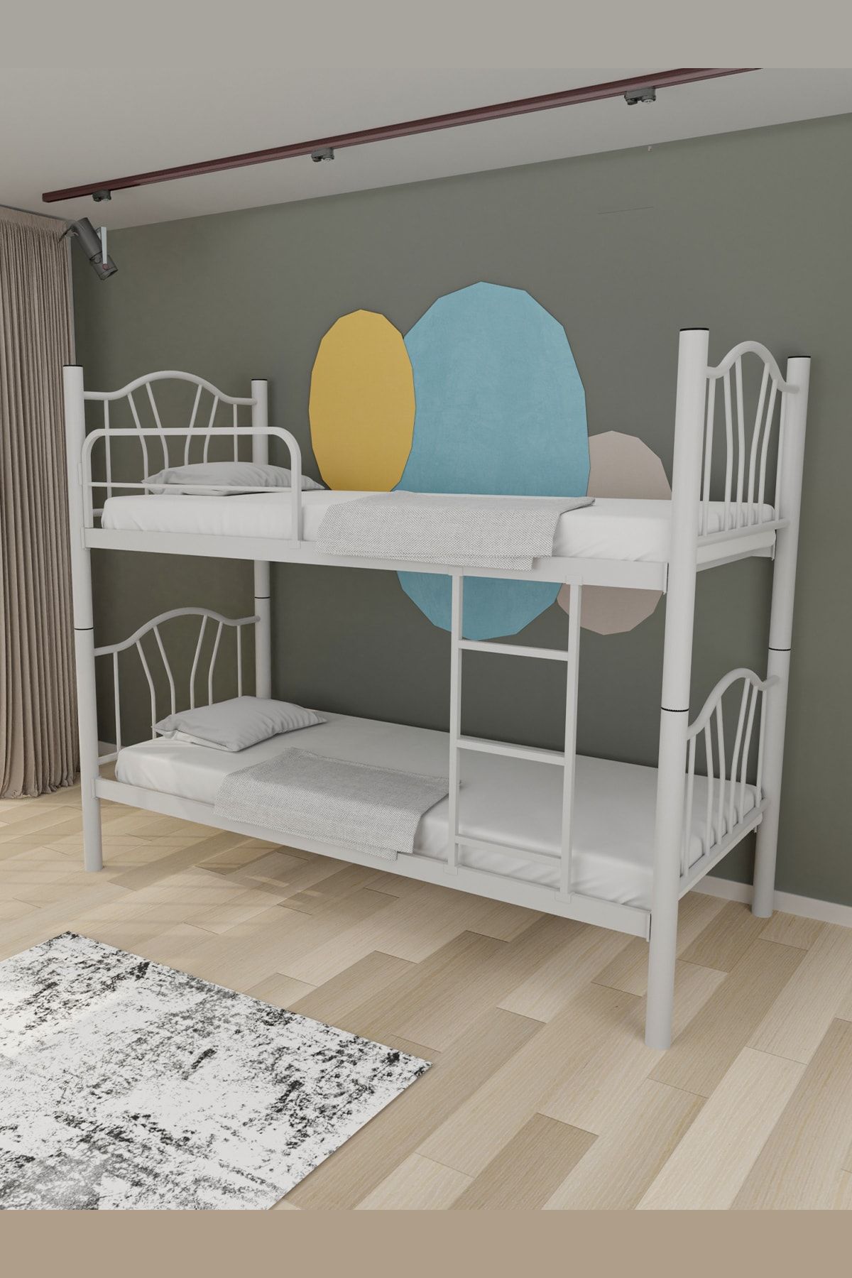 EVGER HOME R25 Metal Ranza 90x190 Cm Beyaz