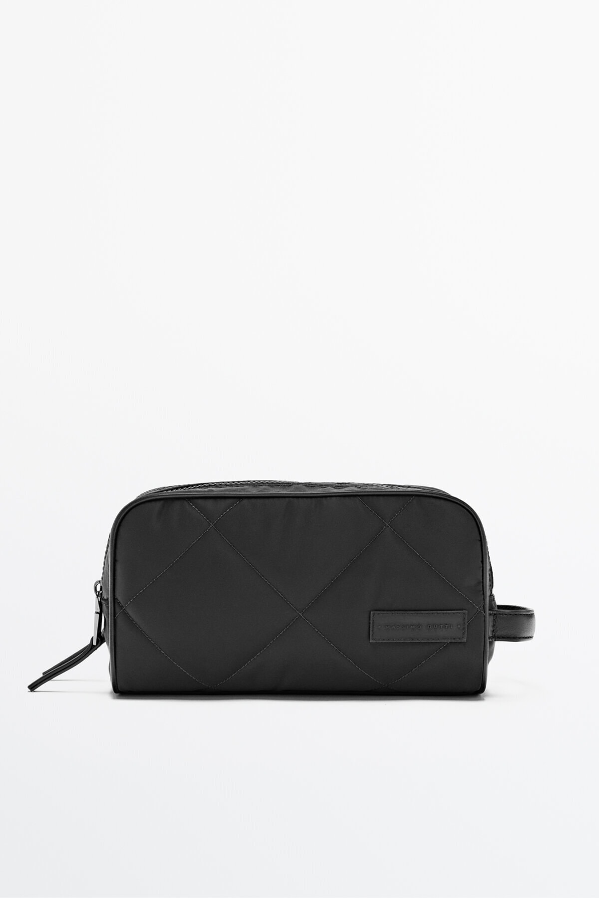 Massimo Dutti Deri Detaylı Çift Fermuarlı Bakım Çantası