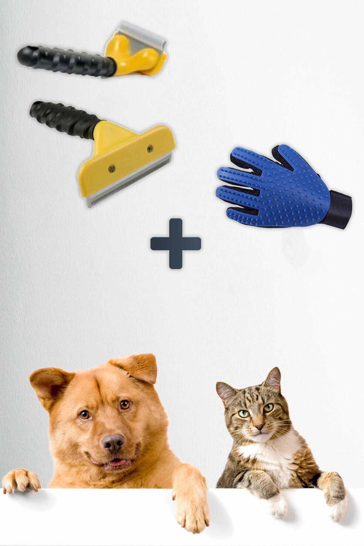 Dream Plus Furminatör Tüy Toplayıcı Kedi Tarak Ve Tüy Eldiveni Set 3