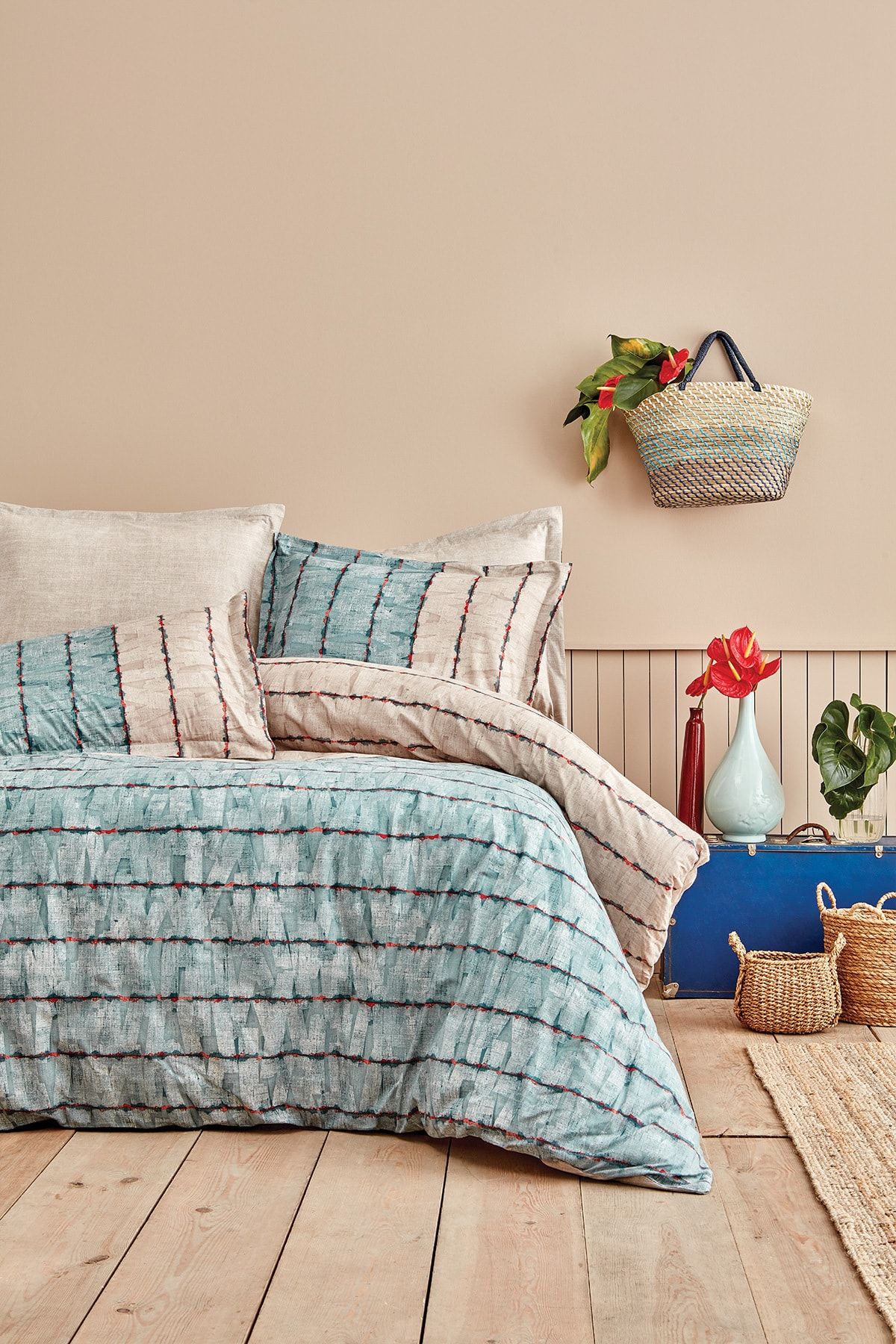 Yataş Bedding Marvin Ranforce Çift Kişilik Nevresim Takımı - Mavi