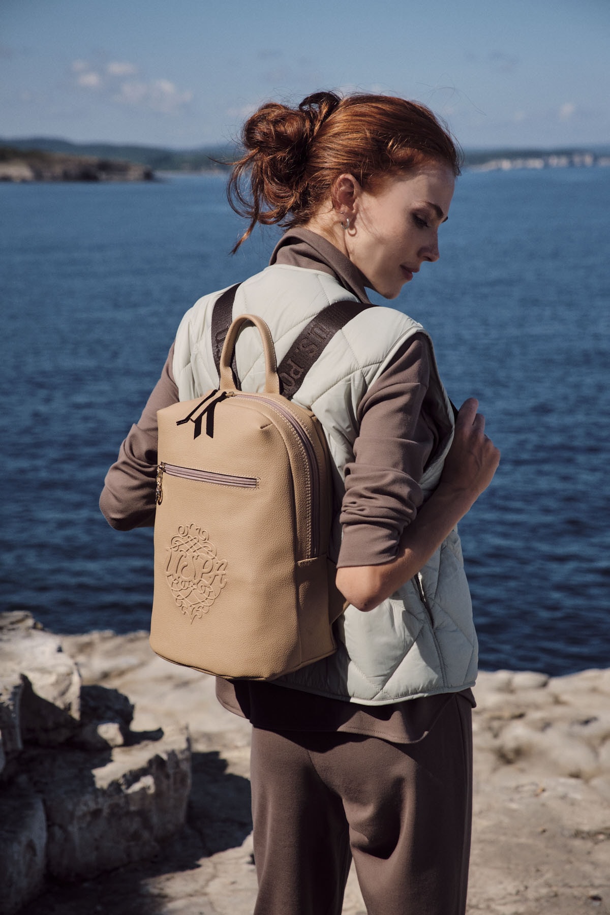 U.S. Polo Assn. Bej Kadın Sırt Çantası Us8475