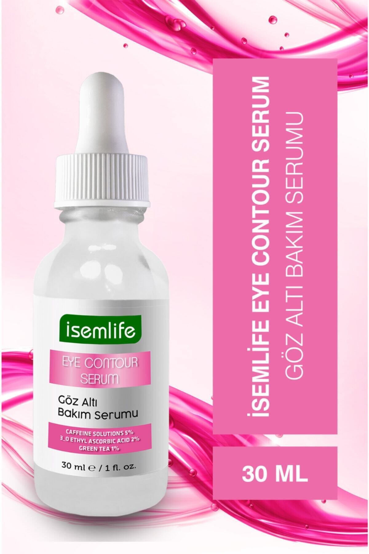 İsemlife Göz Altı Torbalanma ve Morluk Karşıtı Bakım Serumu Caffeine Solutions 5% 30 Ethyl Ascorbic Acid 2%