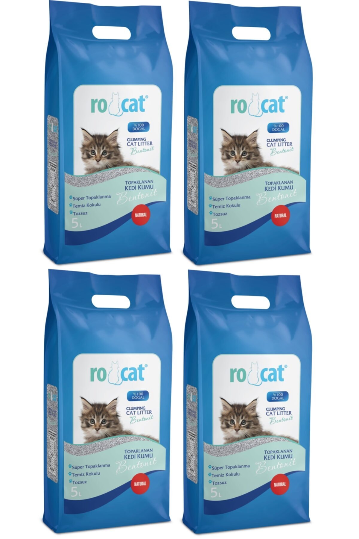 Rocat - 4x5 Lt - Parfümsüz Kedi Kumu