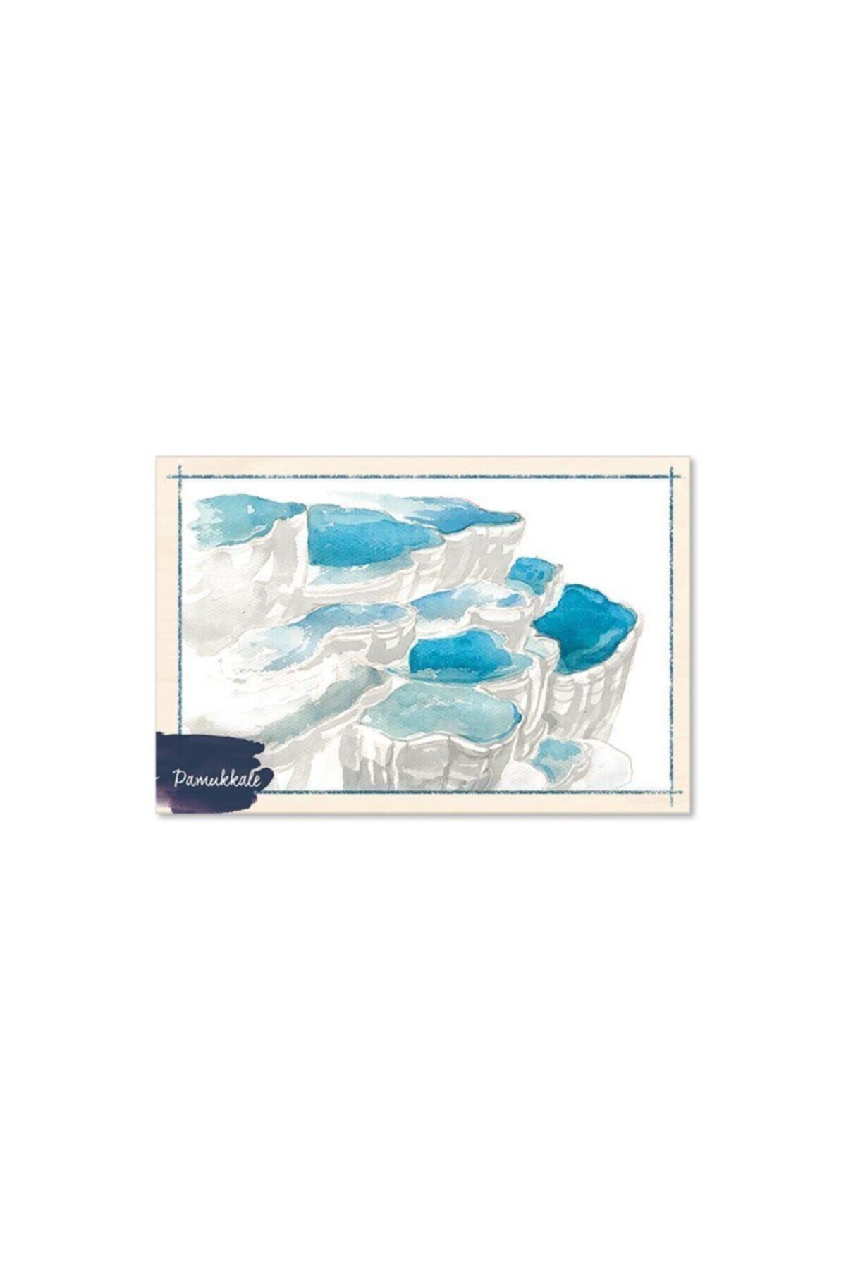 Anadolia Pamukkale Illüstrasyonu Kartpostal