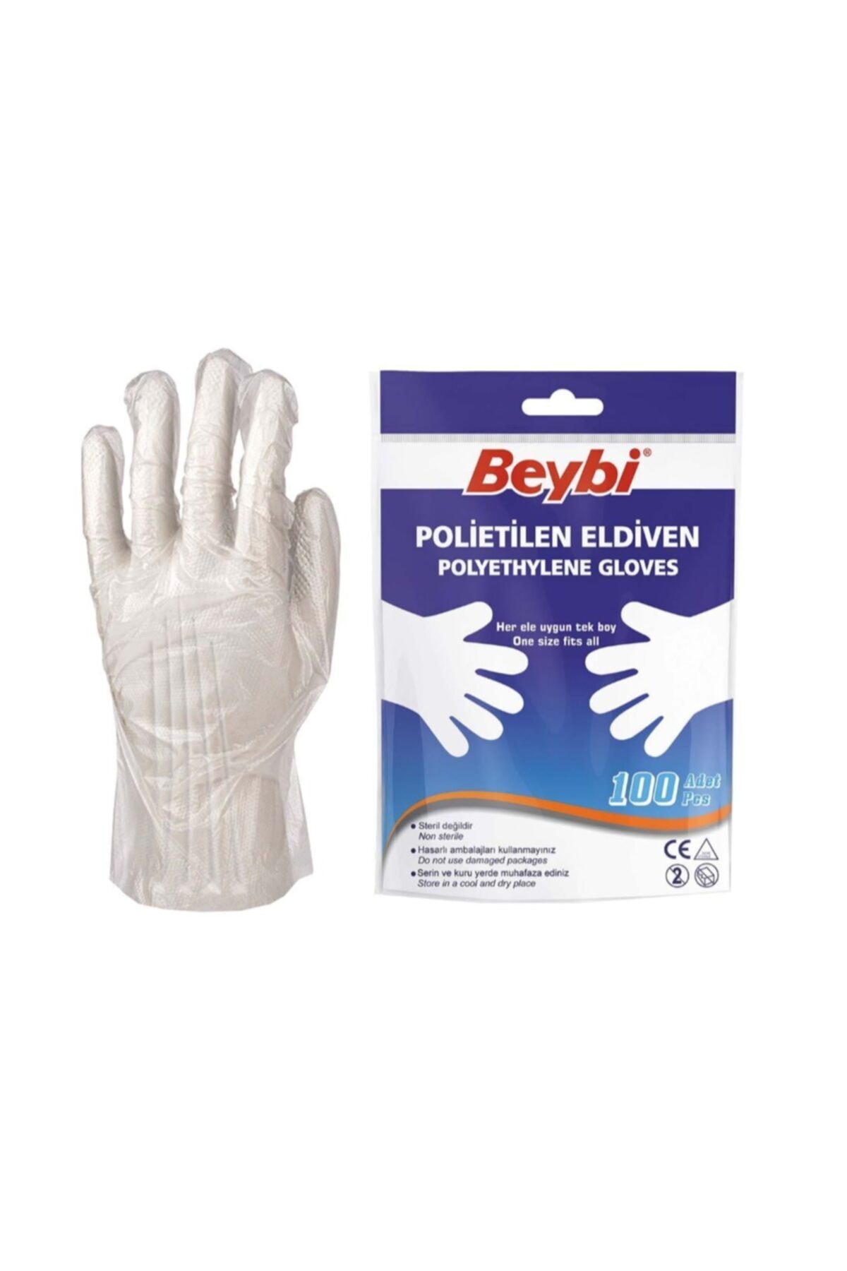 Beybi Tek Kullanımlık Şeffaf Eldiven 4x100 Adet