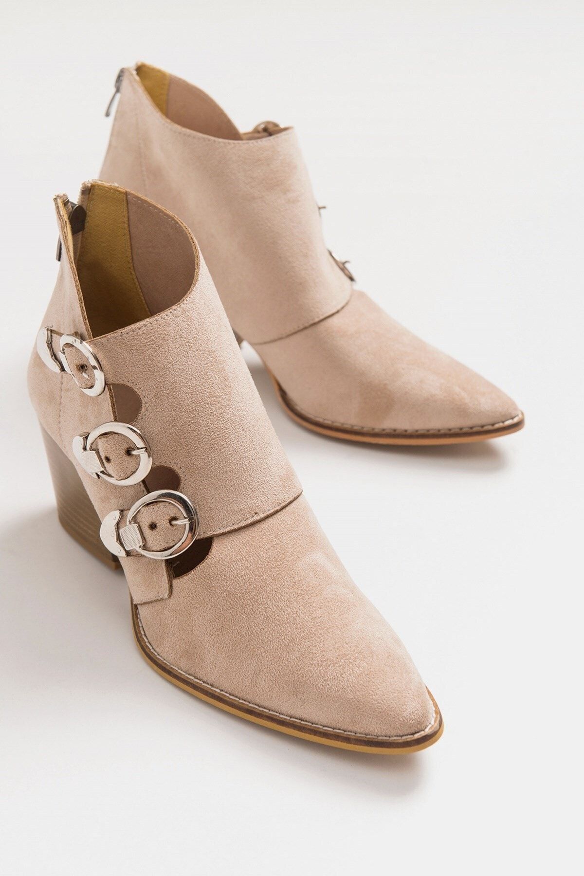 LuviShoes Luca Bej Süet Kadın Bot