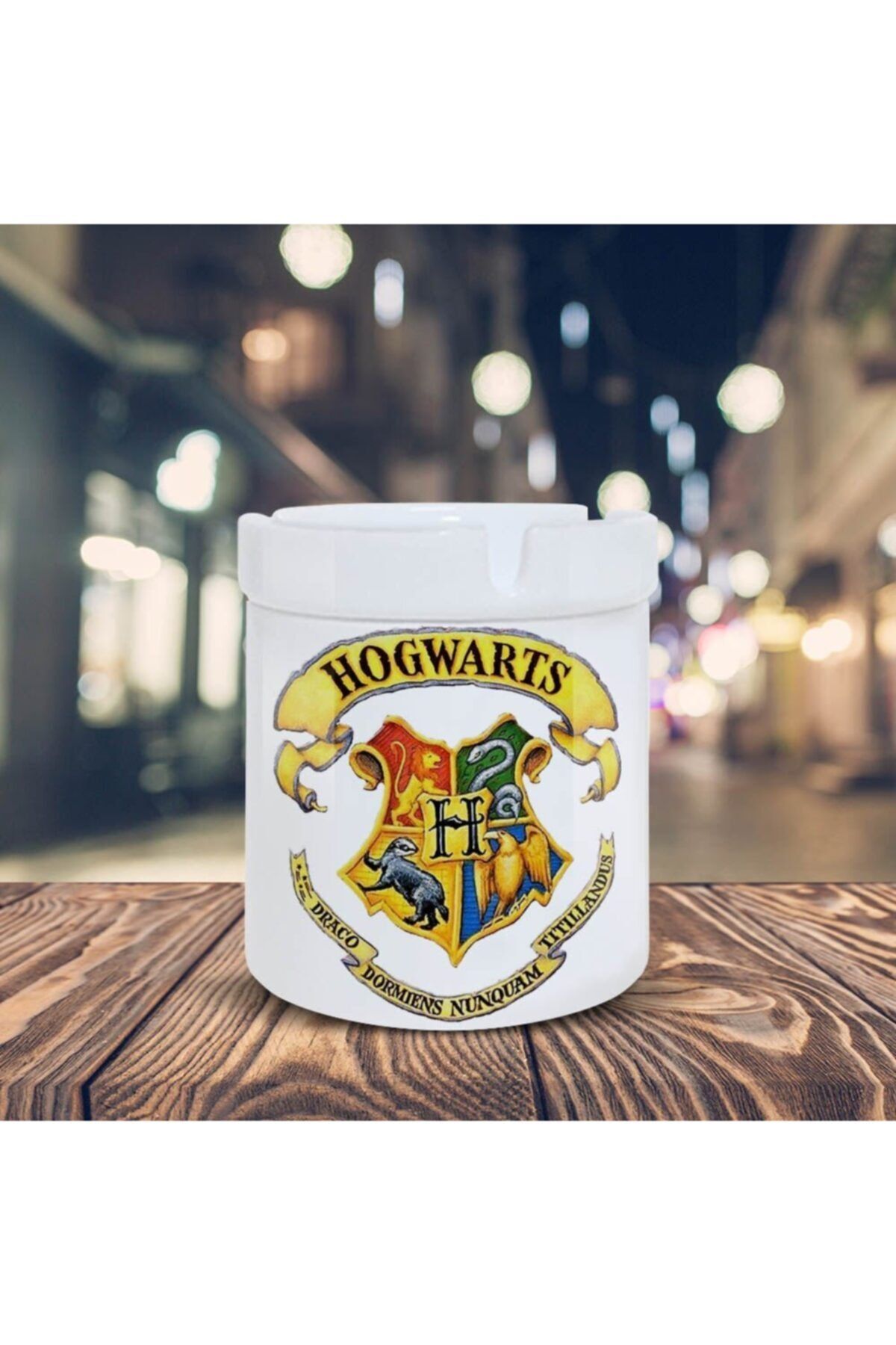 Asilmeydan Harry Potter Hogwarts Logo Baskılı Küllük Seramik Kül Tablası-73