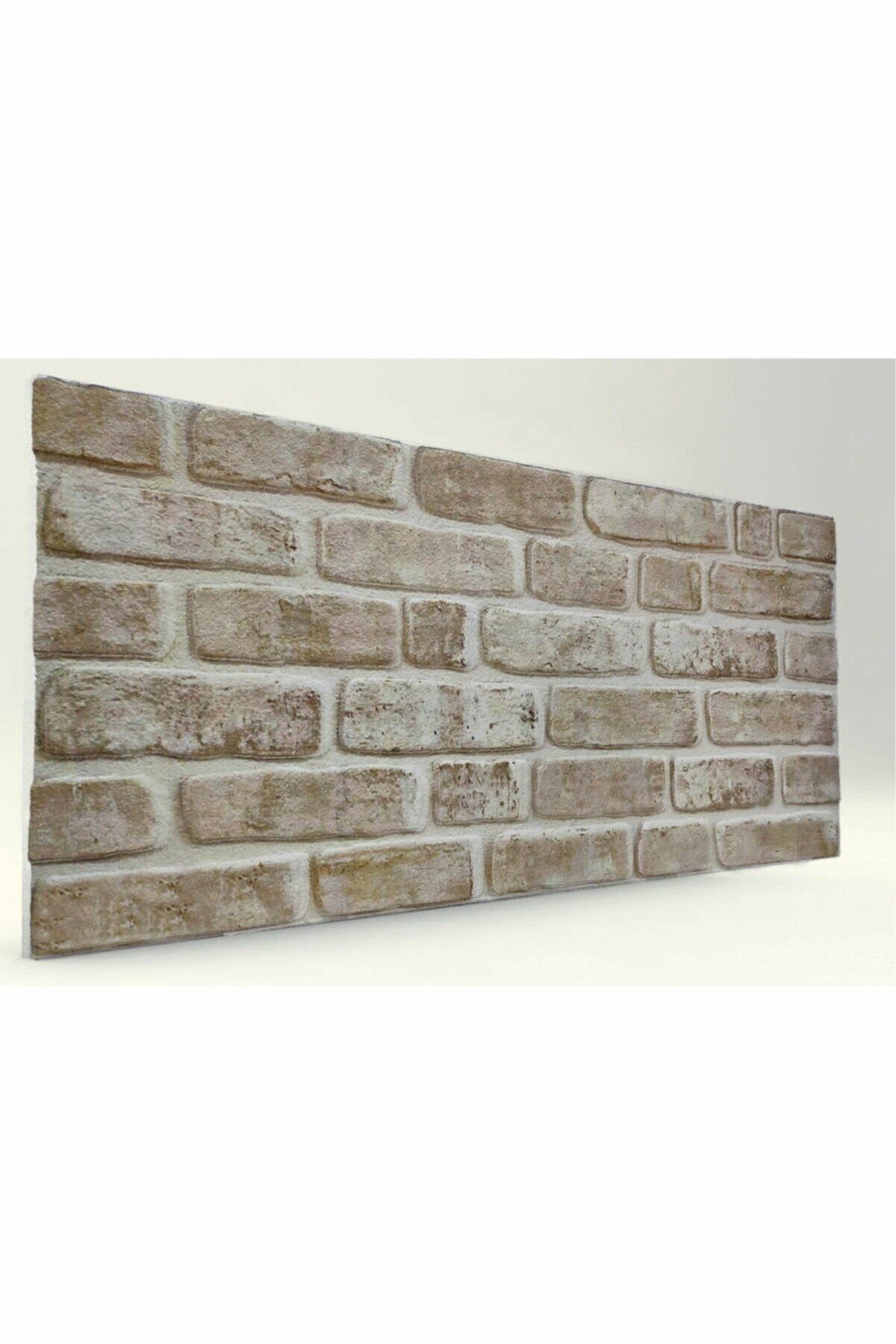 Dekor Panel Bej Tuğla Desenli Dekoratif Strafor Duvar Paneli