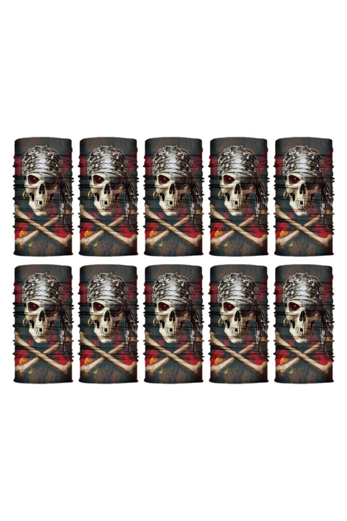 Knmaster Captain Buff Bandana Boyunluk Maske Saç Bandı 10'lu Paket