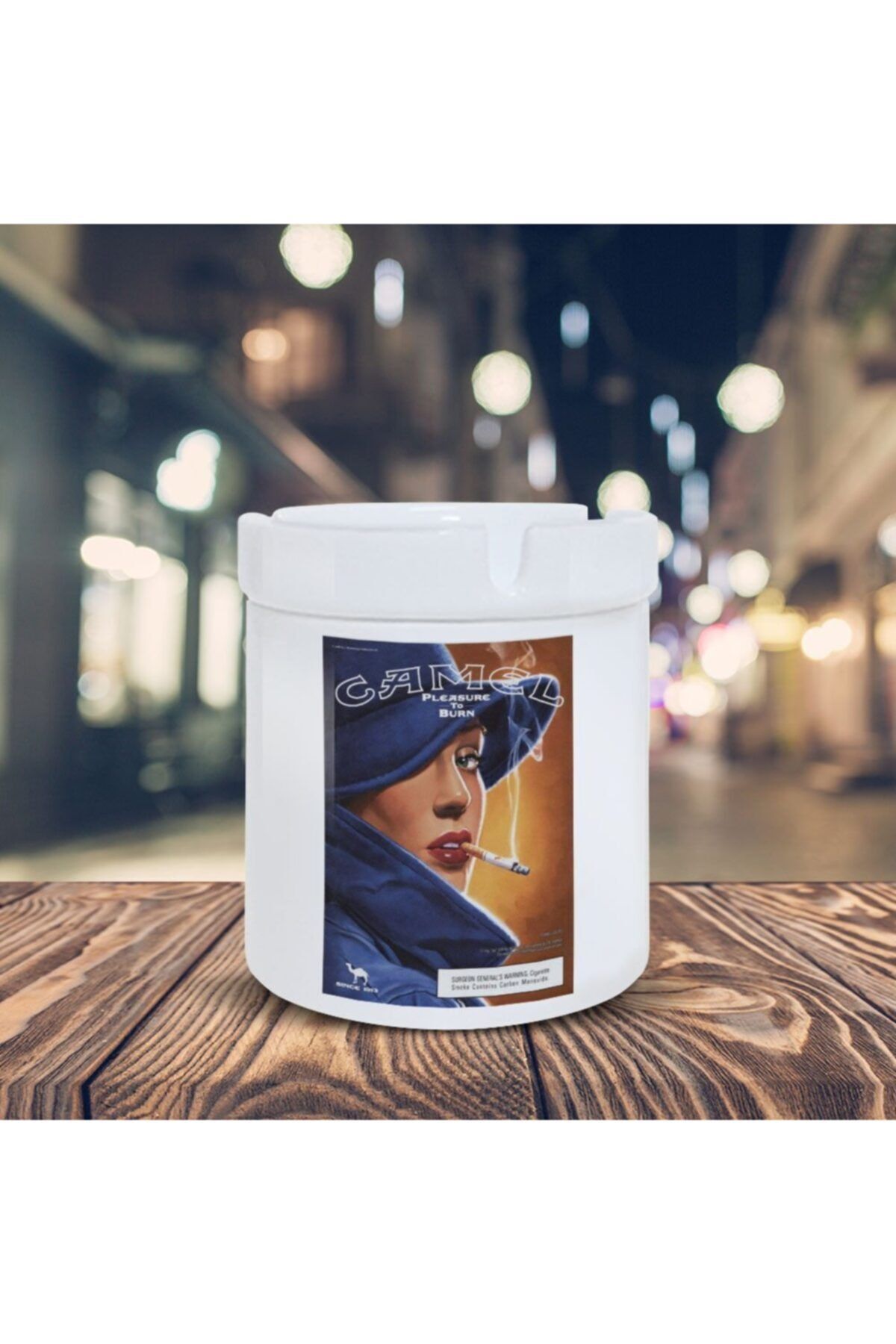 Asilmeydan Esprili Küllük Kadın Model Vintage Poster Baskılı Kül Tablası K117