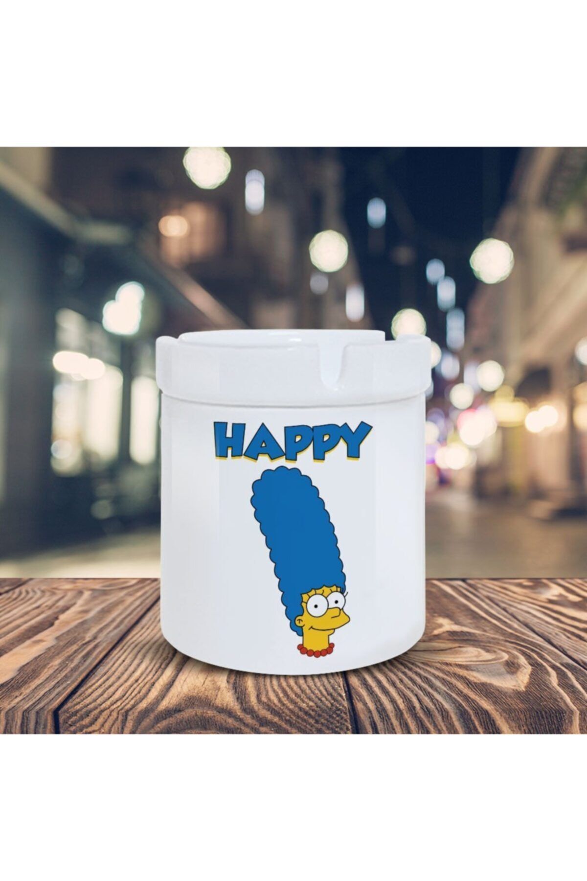 Asilmeydan Marge Simpson Küllük Happy Baskılı Kül Tablası K-64