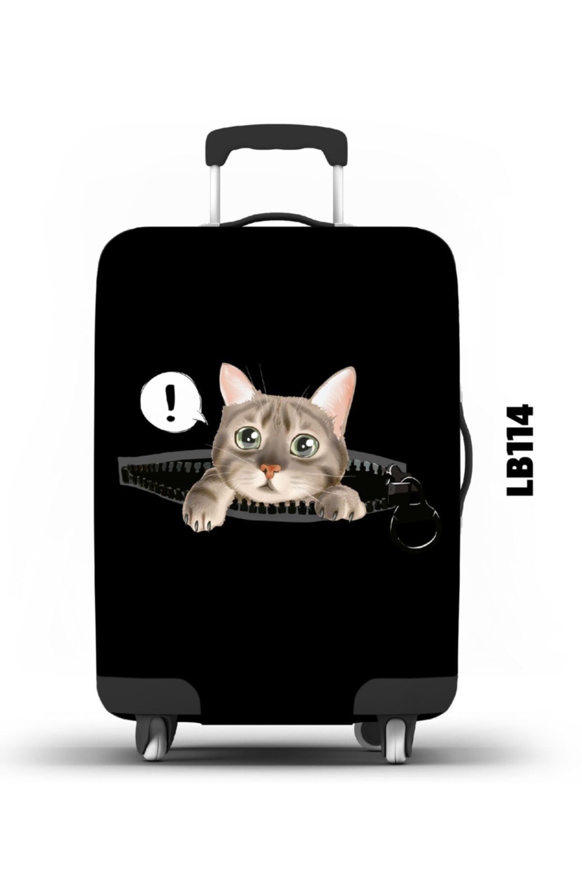 LUGGBAG Desenli Unısex Valiz Kılıfı Lb114fume Kabin Boy