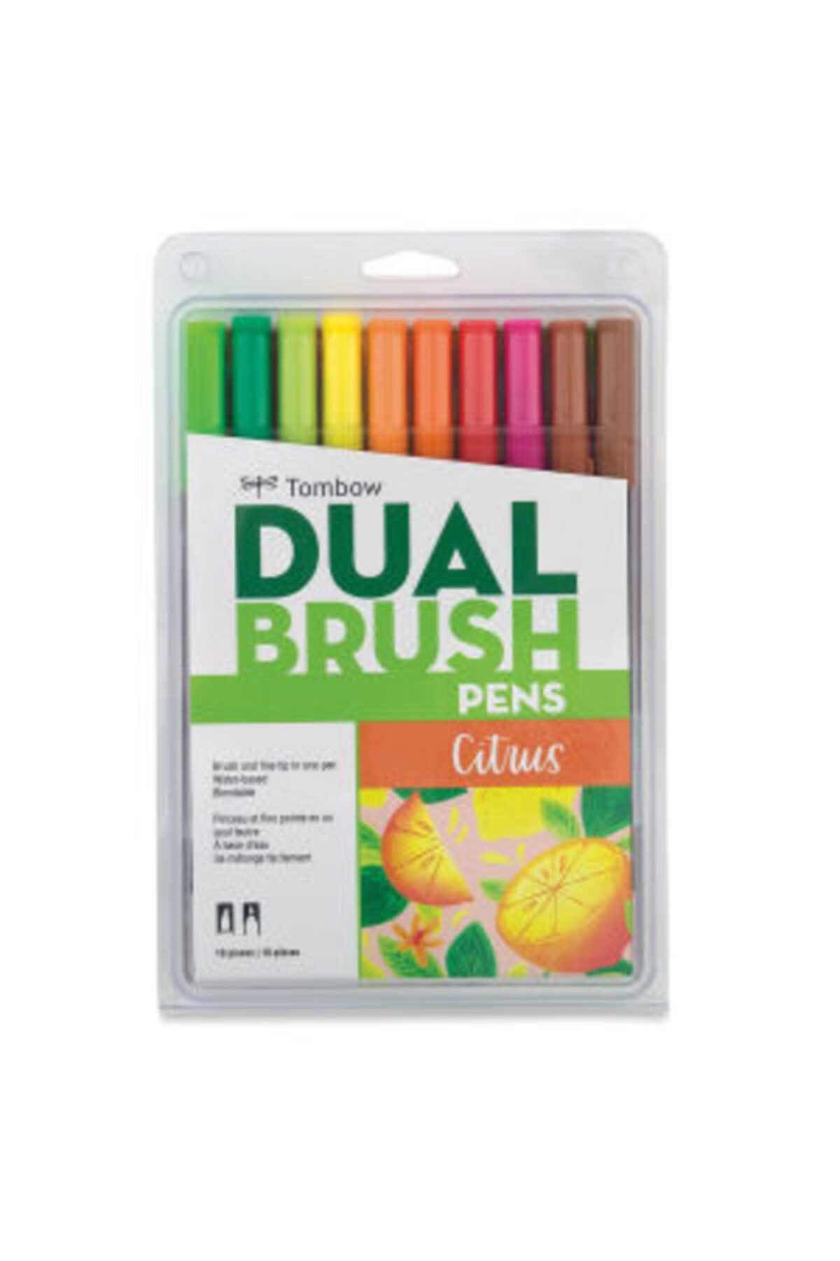 Tombow Dual Brush Pen Grafik Kalem Seti (citrus) 10 Renk