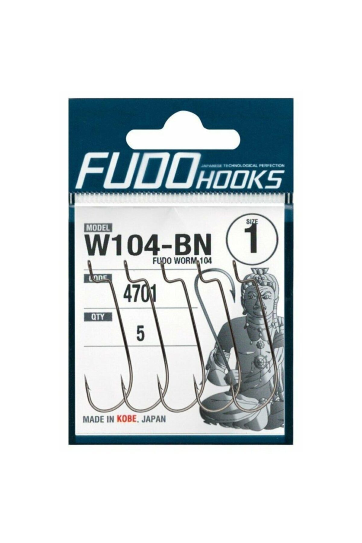 Fudo 4701-1 Worm 104 Black Nıkel Kanca
