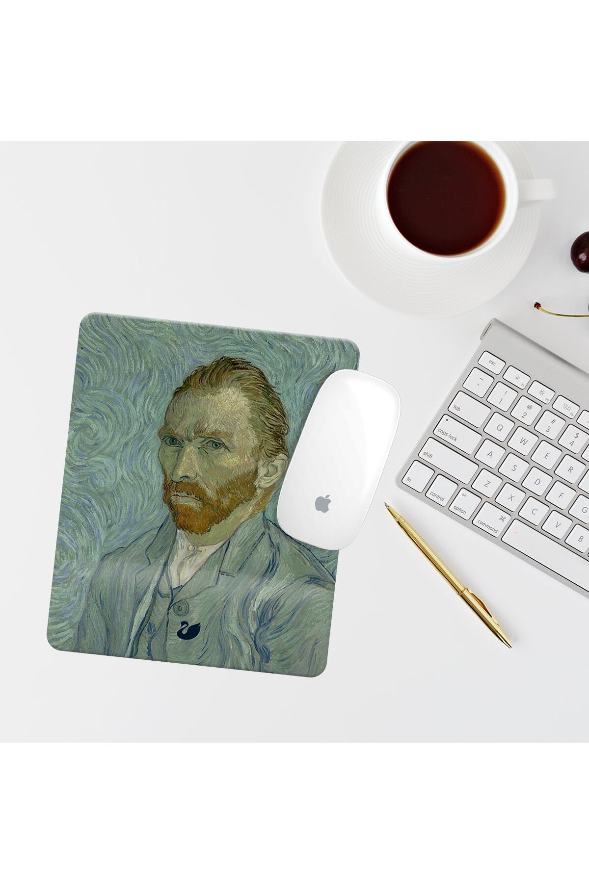 Özer Store Van Gogh Temalı Bilek Destekli Dikdörtgen Mouse Pad Mouse Altlığı
