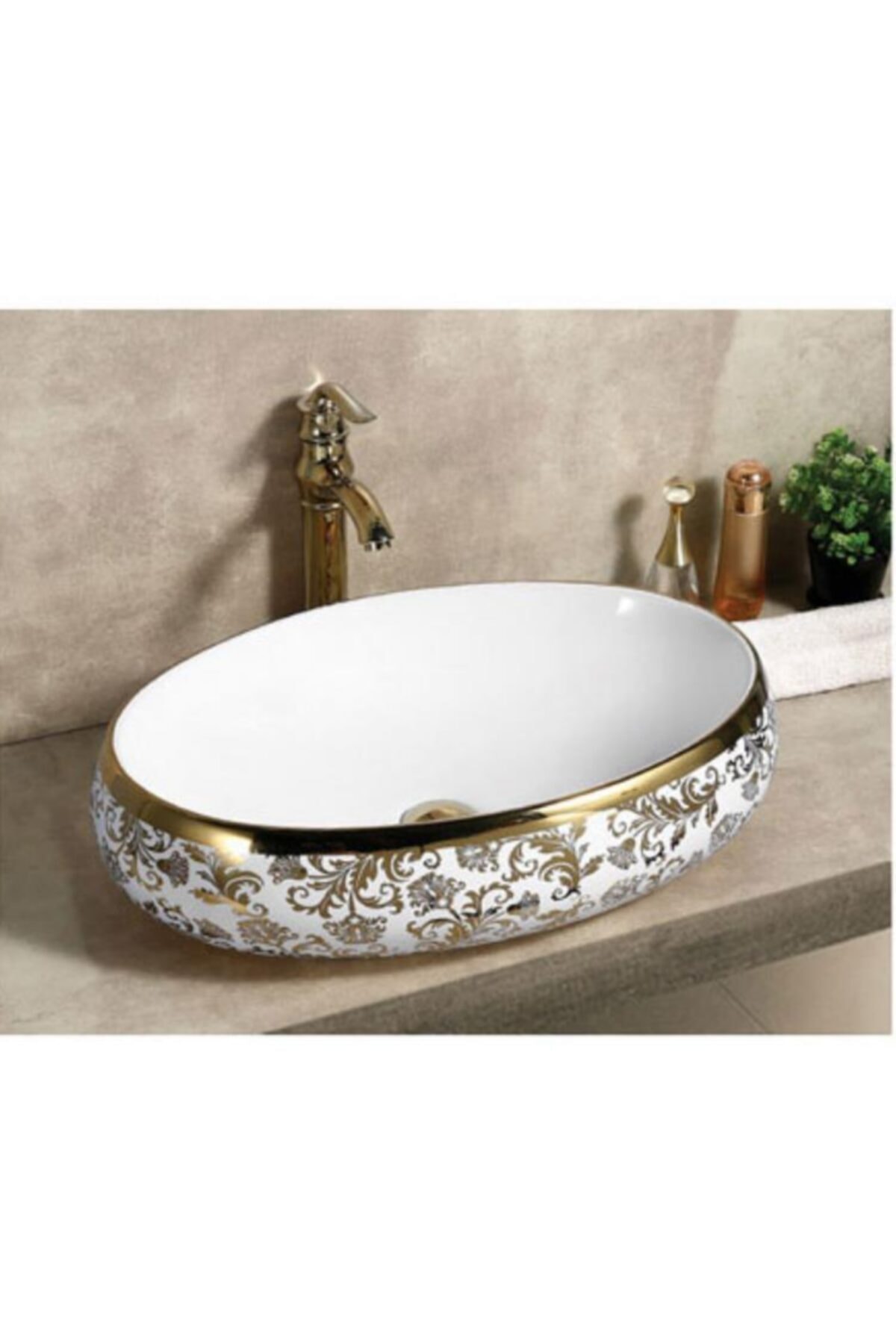 Aqua & Art 8252-c44 Gold Beyaz Özel Tasarım Çanak Lavabo