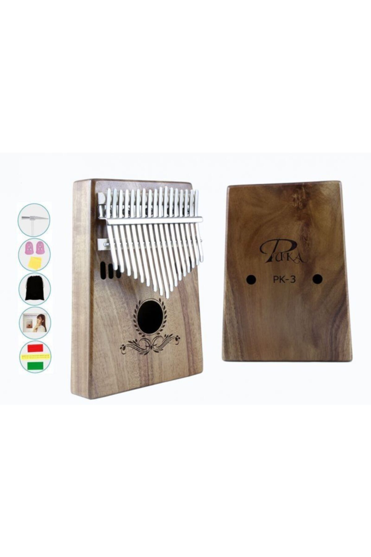 PUKA Pk-3 Bambu Kalimba (taşıma Çantası Hediyeli)