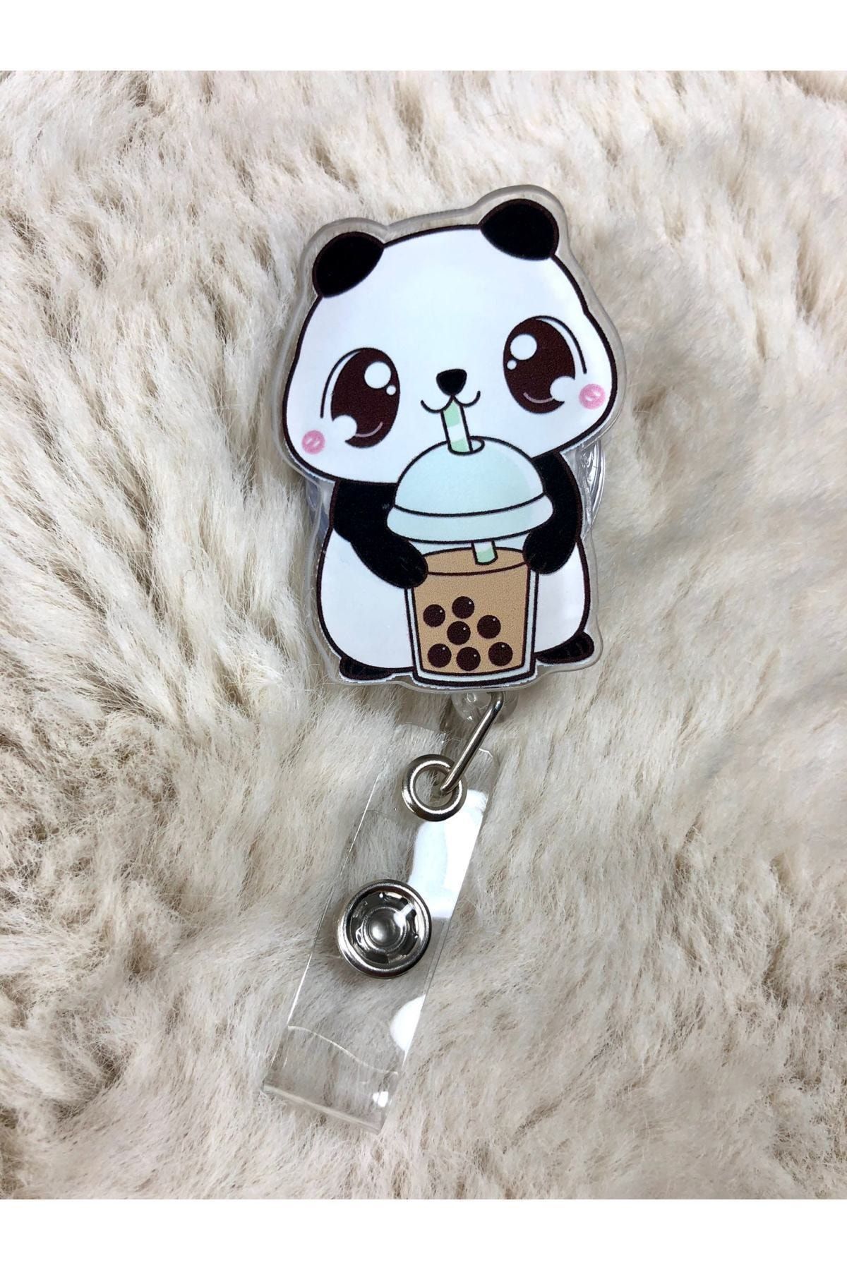 Hediyebum Kahve Içen Panda Yoyo Kartlık