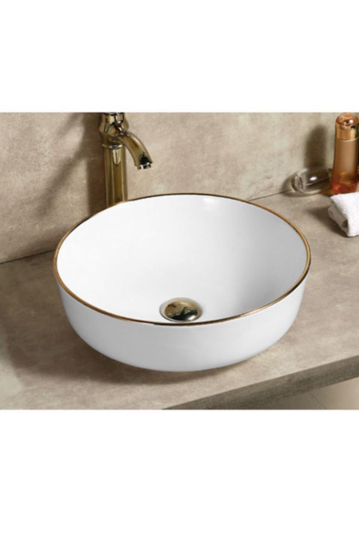 Aqua & Art 8428-f6 Gold Beyaz Özel Tasarım Çanak Lavabo
