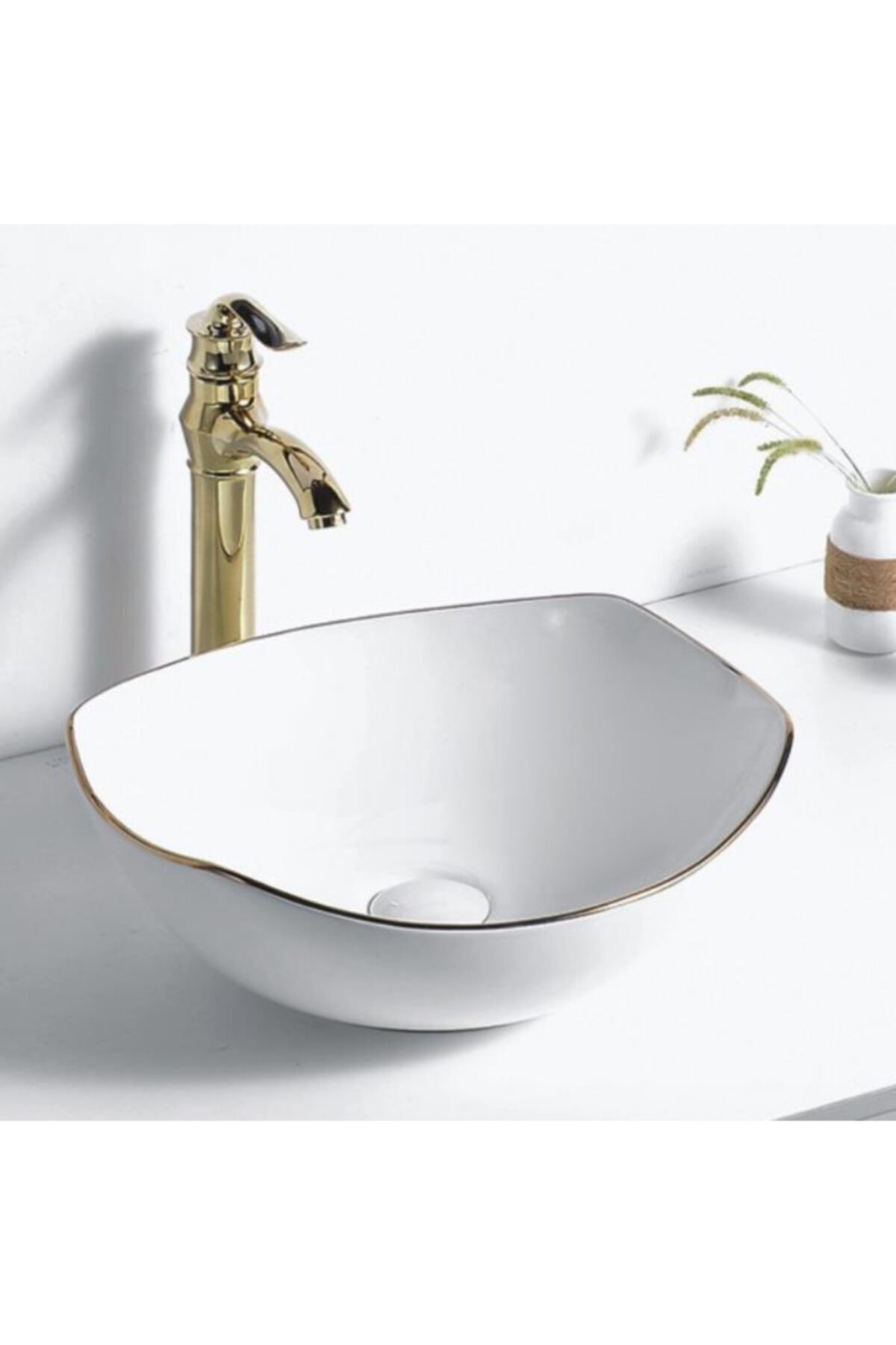 Aqua & Art 8559-f6 Gold Beyaz Özel Tasarım Çanak Lavabo