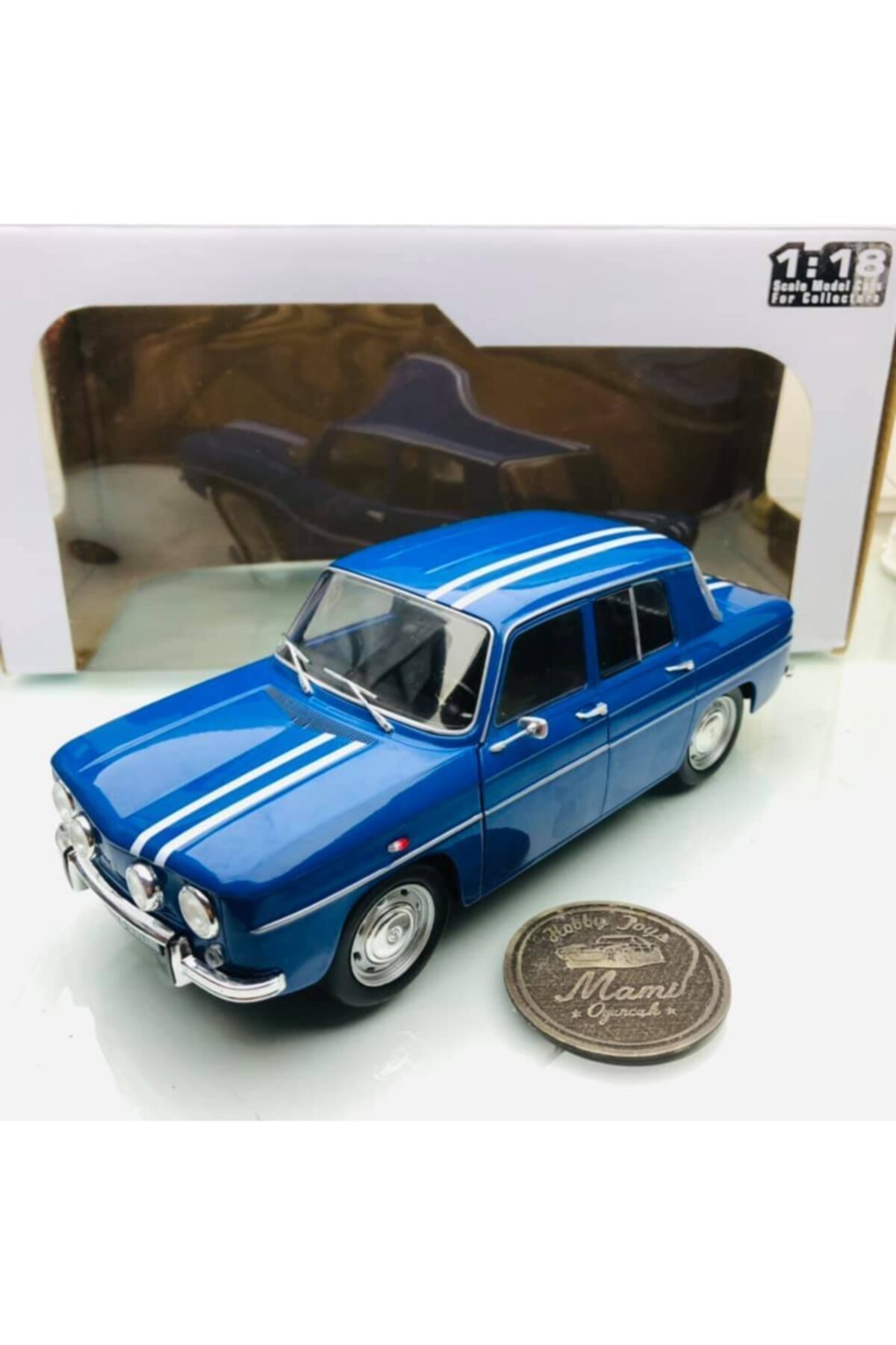 SOLİDO DİECAST 1967 Renault 8 Gordini 1100 Blue 1:18 Ölçek Solido Marka