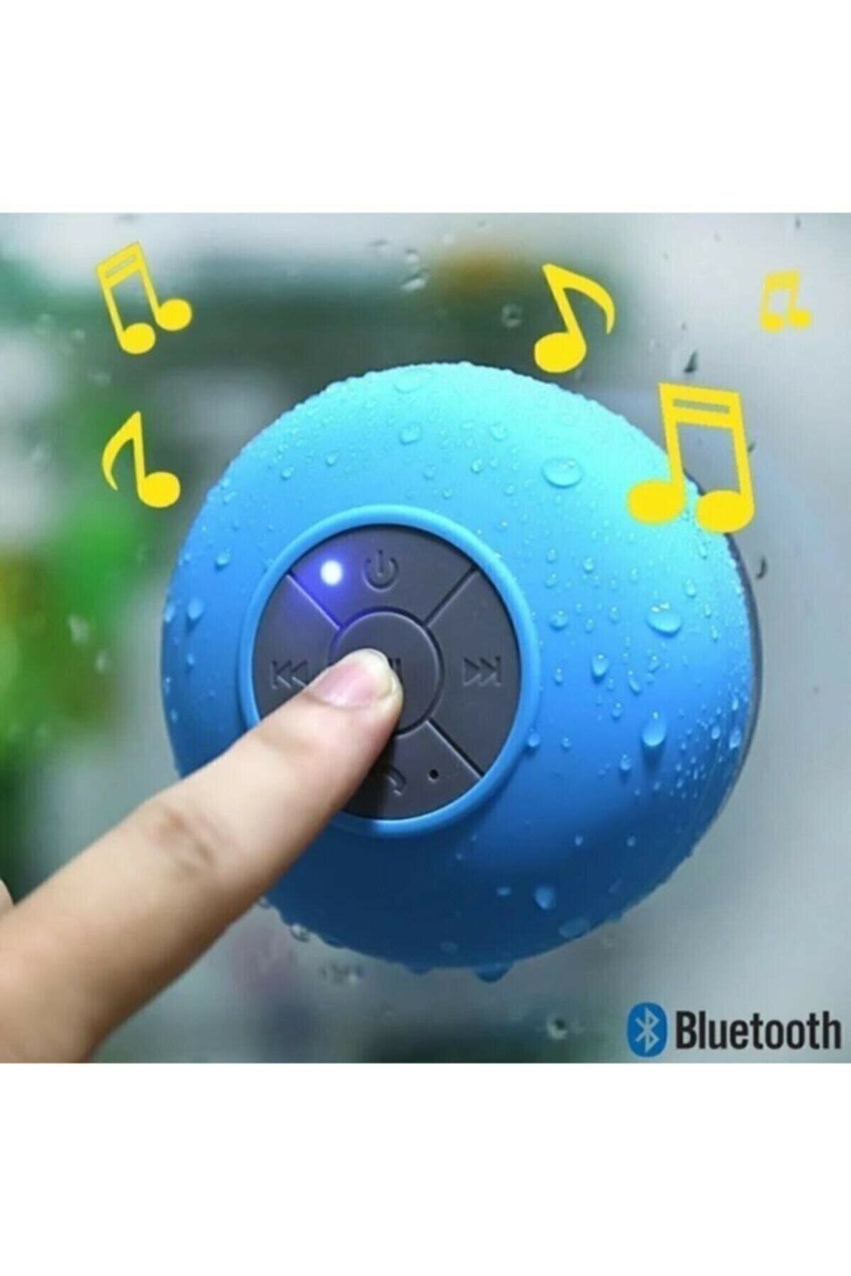 By mia Vantuzlu Suya Dayanıklı Kablosuz Bluetooth Duş Hoparlörü Mavi