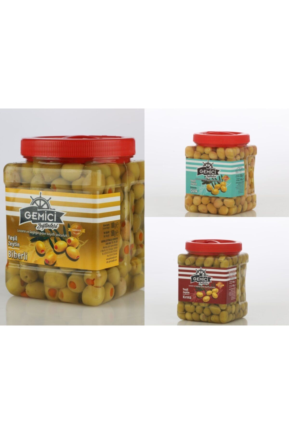 Gemici Zeytin Yeşil Zeytin Seti 3 Adet X 1 kg