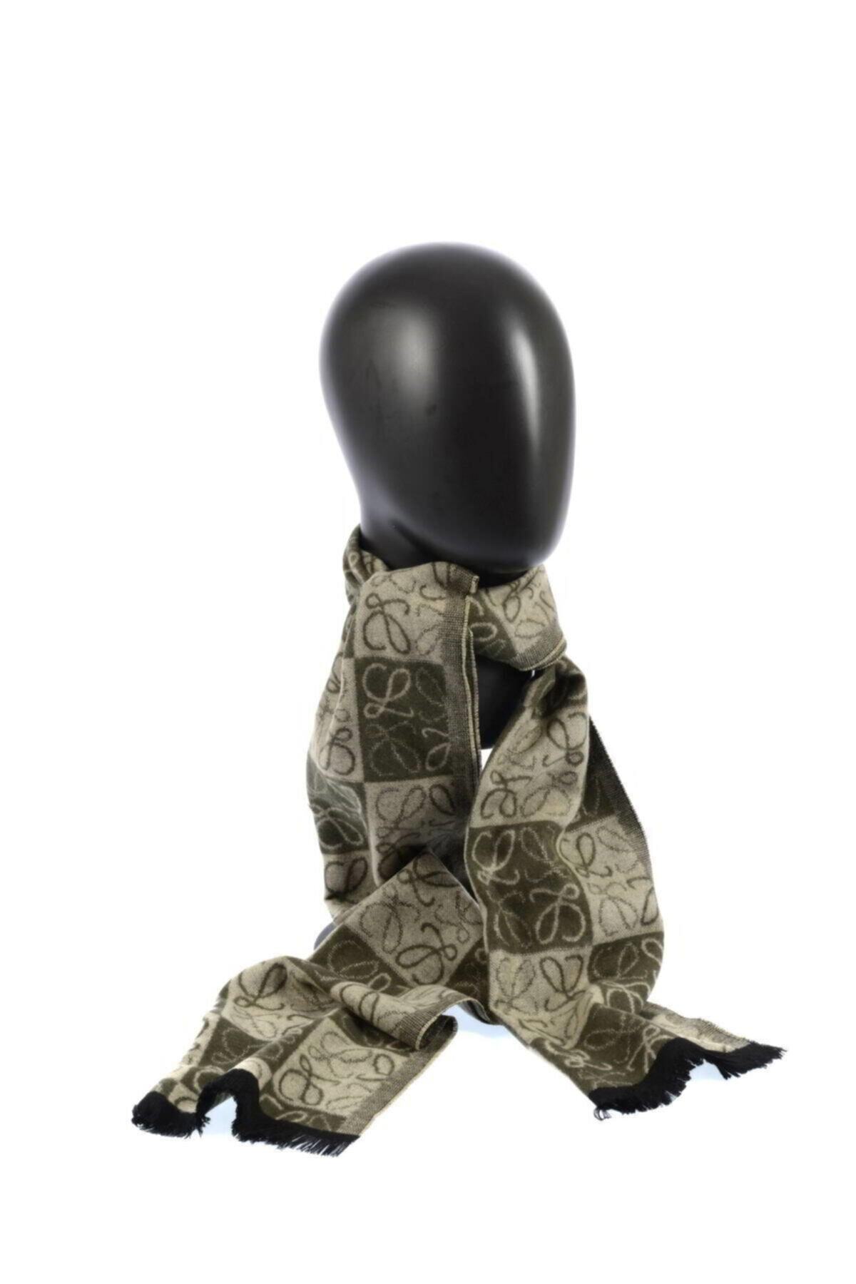 Ferrini Kahverengi Bej Desenli Atkı