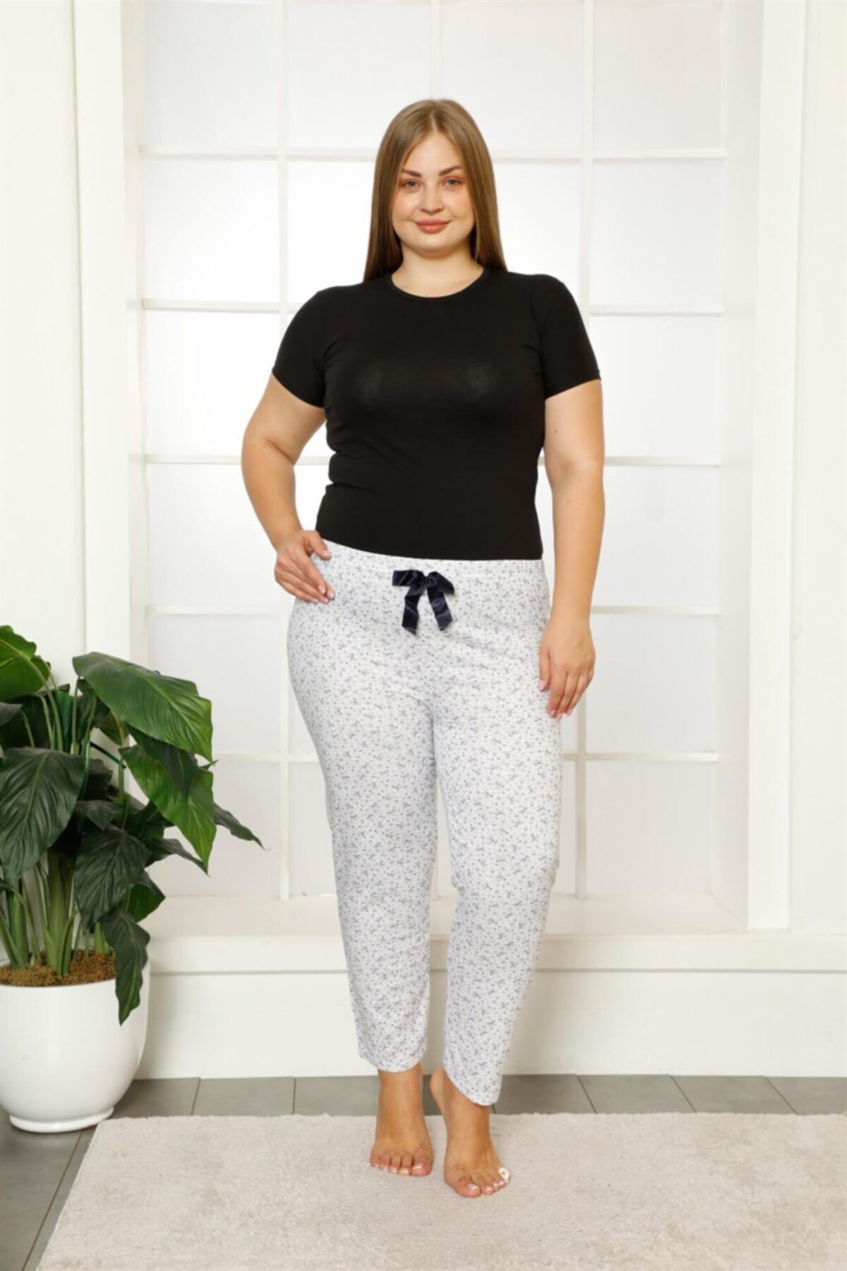 Akbeniz Kadın Pamuklu Büyük Beden Alt Pijama 27351